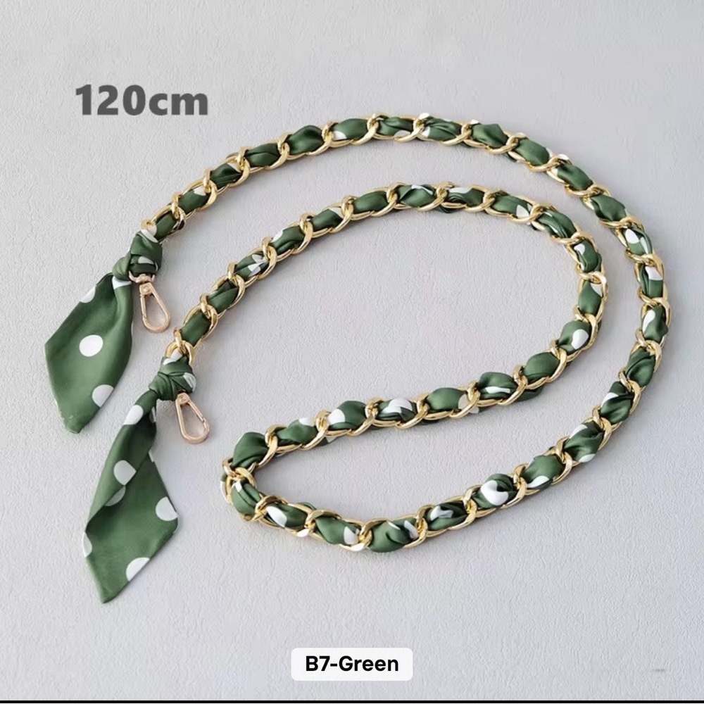 Chain scarf strap bag accessories